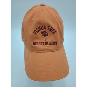 Joshua Tree Hat Cap‎ Strap Back Orange Desert Blooms Embroidered Nature Mens